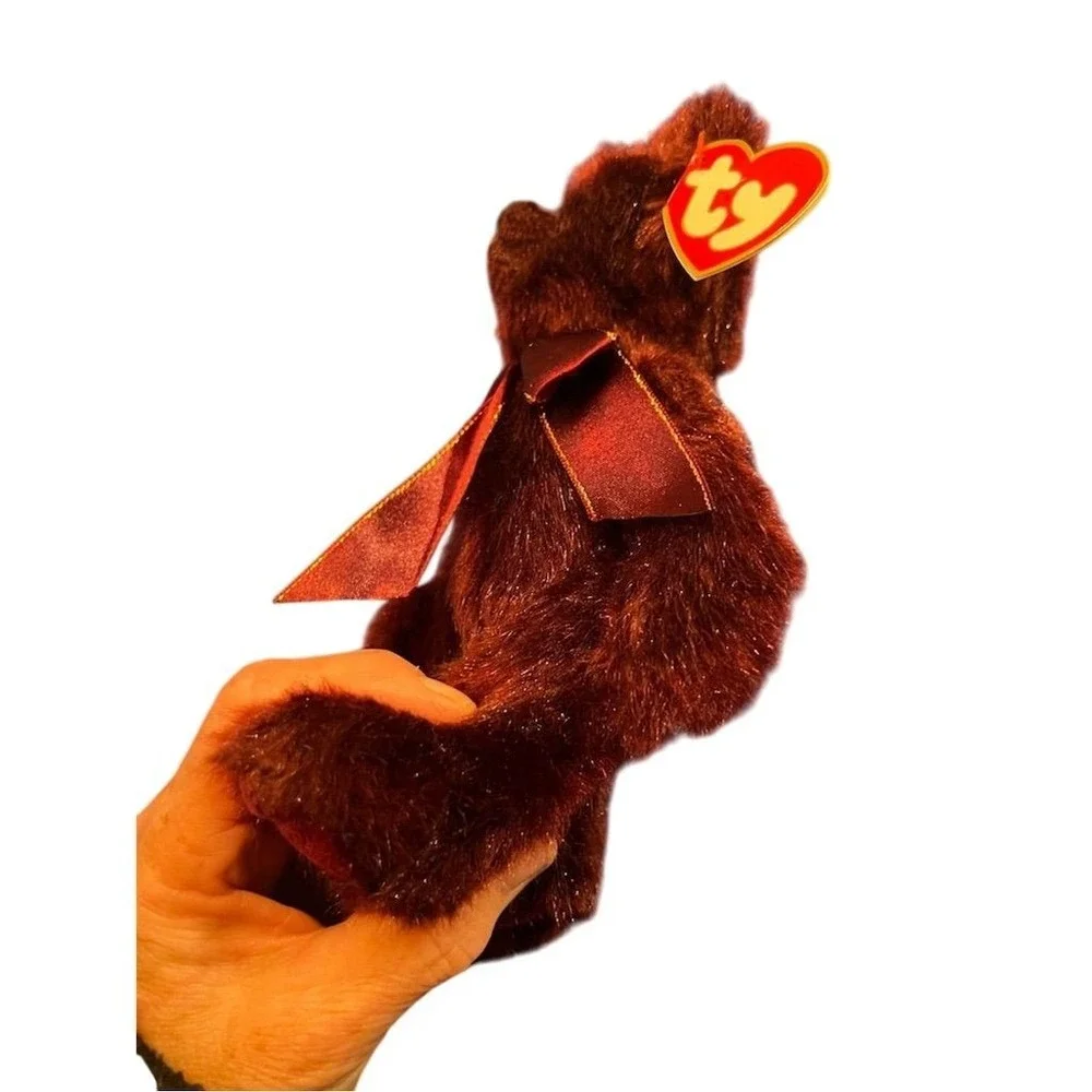TY Beanie‎ Babies Beargundy Attic Treasures Red Plush Bear Retired 1993